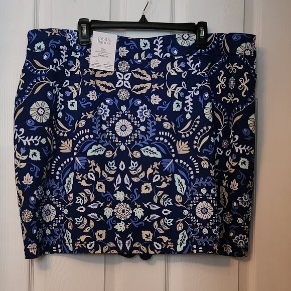 Women's tropical blue patterned skort, Size 20, NWT - Picture 3 of 6